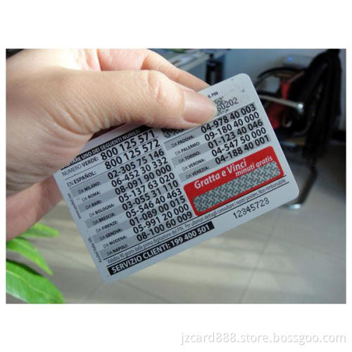 Custom Lottery Scratch Card Printing